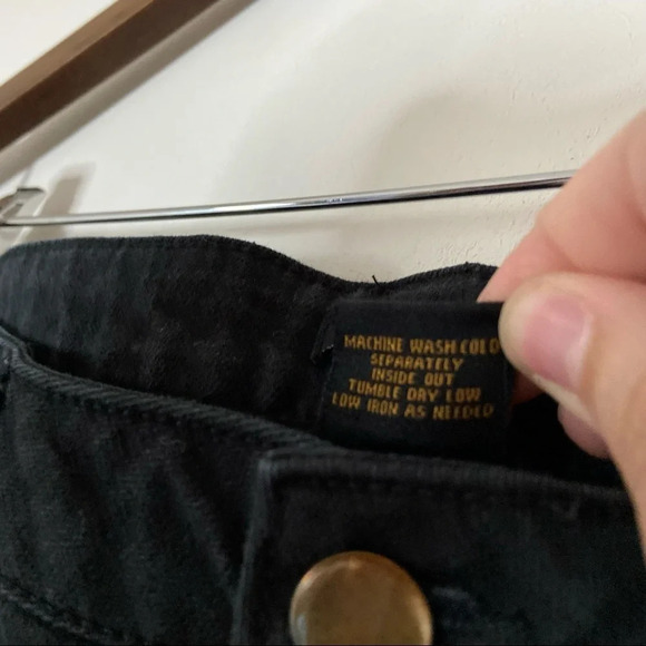 Black Denim IMAN Jeans Pull On Slimming No Zip Size Womens Medium Short Jeans - Picture 5 of 8